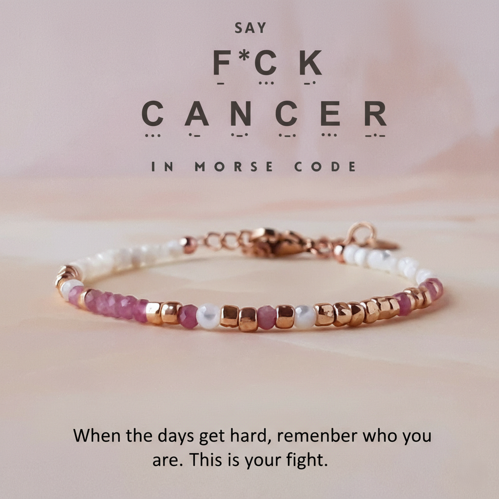 F*ck Cancer Morse Code Bracelet
