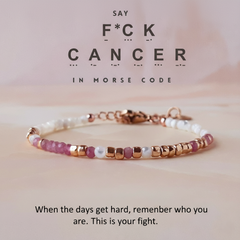 F*ck Cancer Morse Code Bracelet