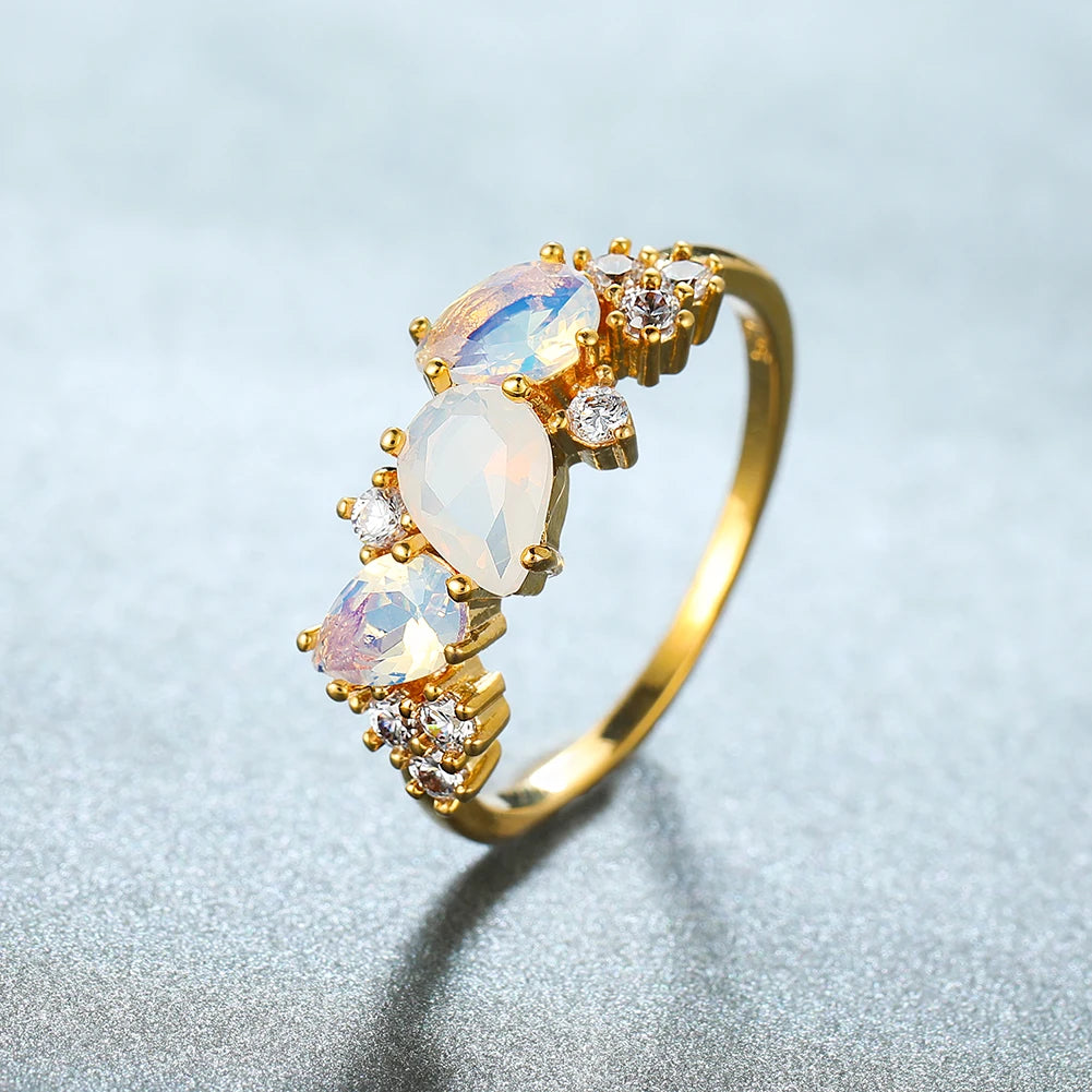 Vintage Moonstone Crystal Ring