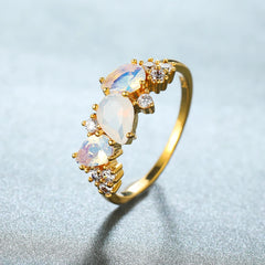 Vintage Moonstone Crystal Ring