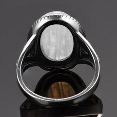Natural Moonstone Silver Ring