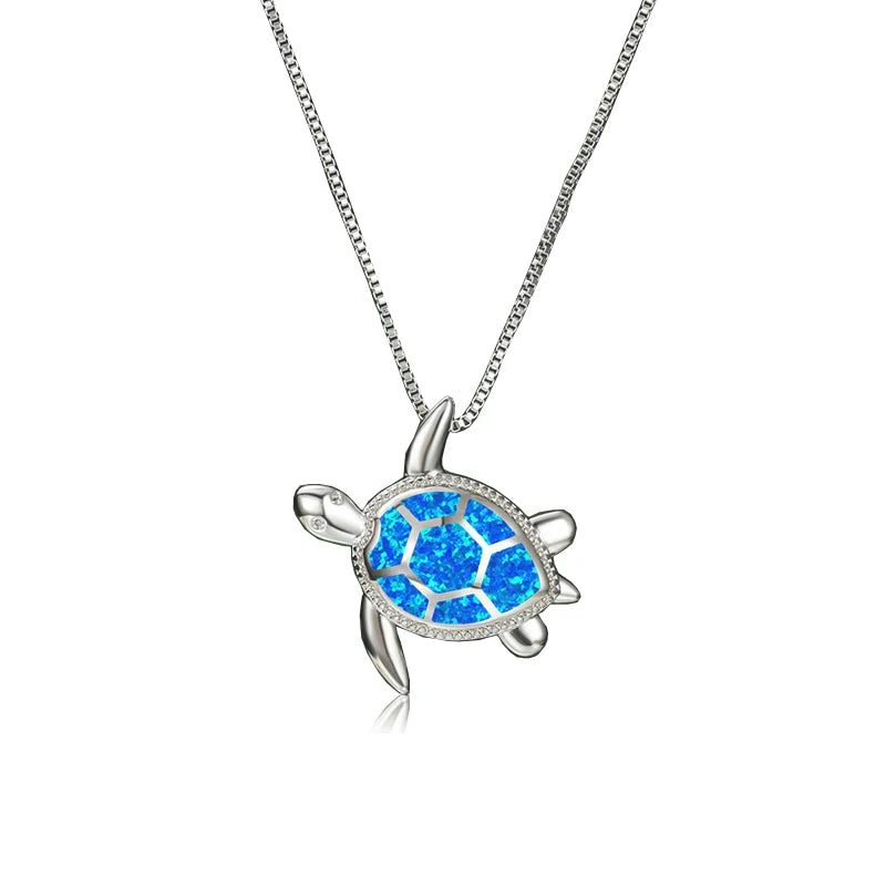 Sun Flower Opal Pendant Necklace
