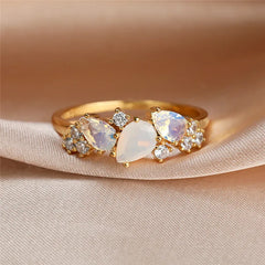 Vintage Moonstone Crystal Ring