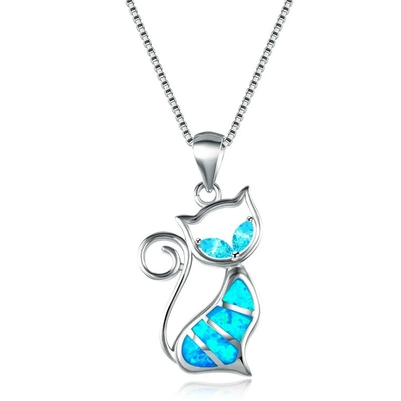 Sun Flower Opal Pendant Necklace