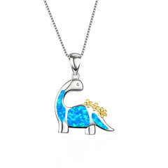 Sun Flower Opal Pendant Necklace