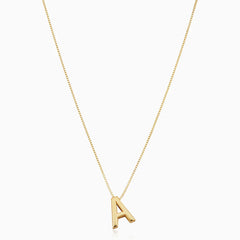 Love letter initial necklace | Gold