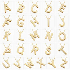 Love letter initial necklace | Gold
