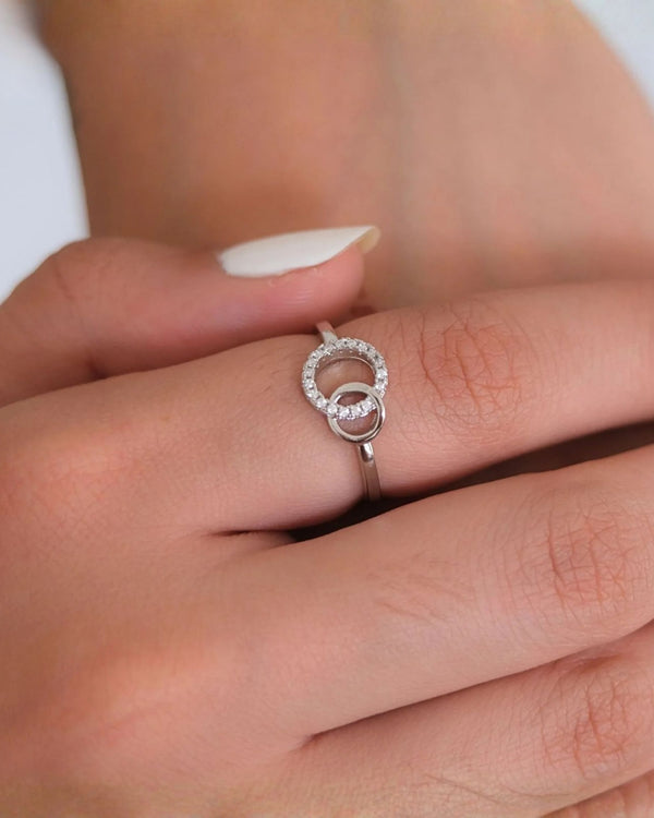 Mother Daughter Infinity Ring