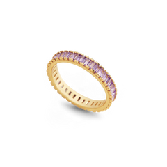 Baguette Birthstone Eternity Band