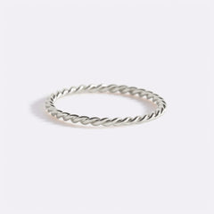 Dainty Braided Stacking Ring