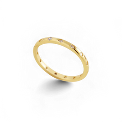 Bezel-Set Tiny Stacking Ring
