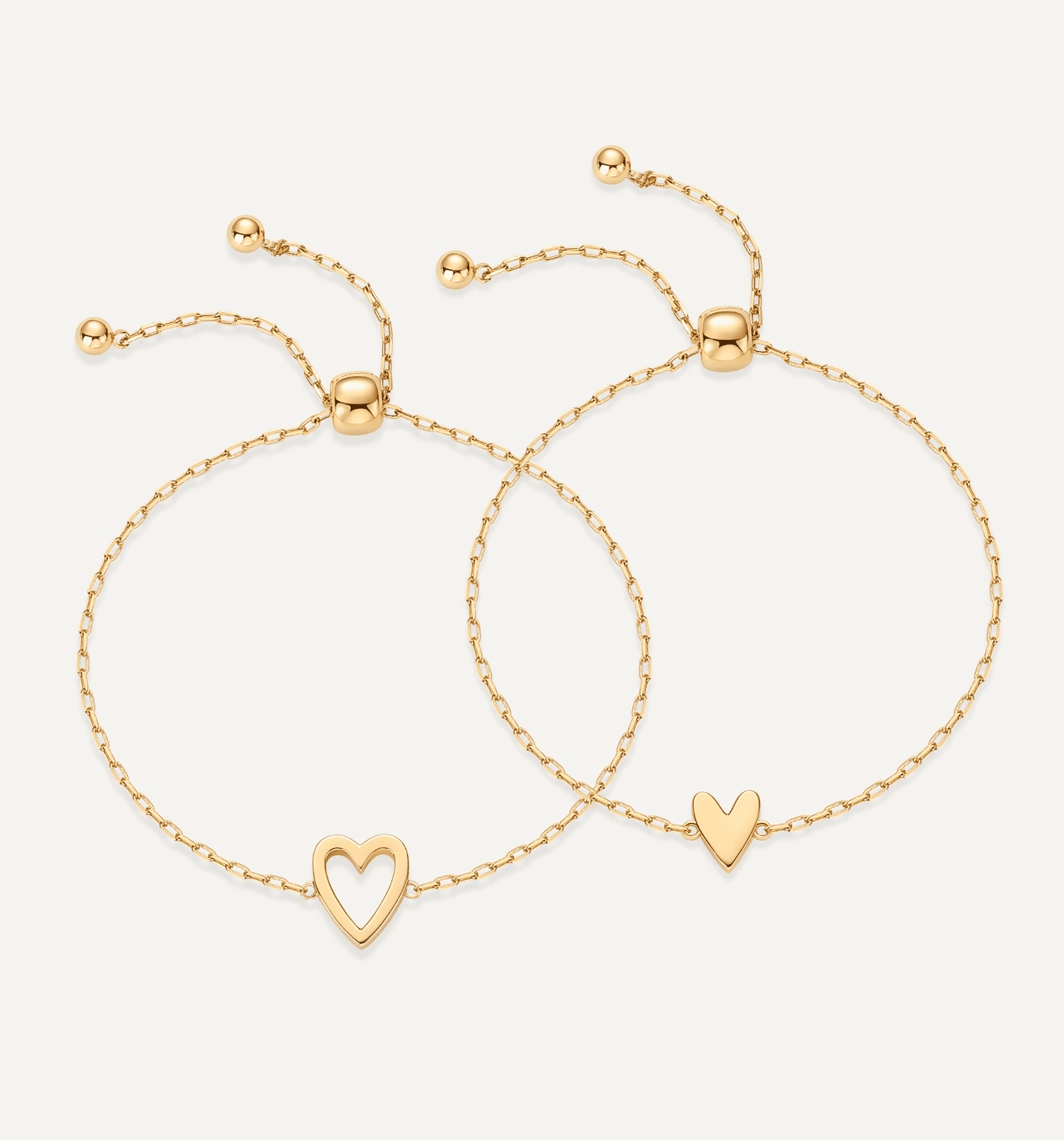 Matching Heart Bracelet Set