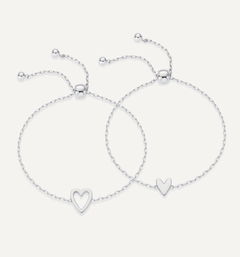 Matching Heart Bracelet Set