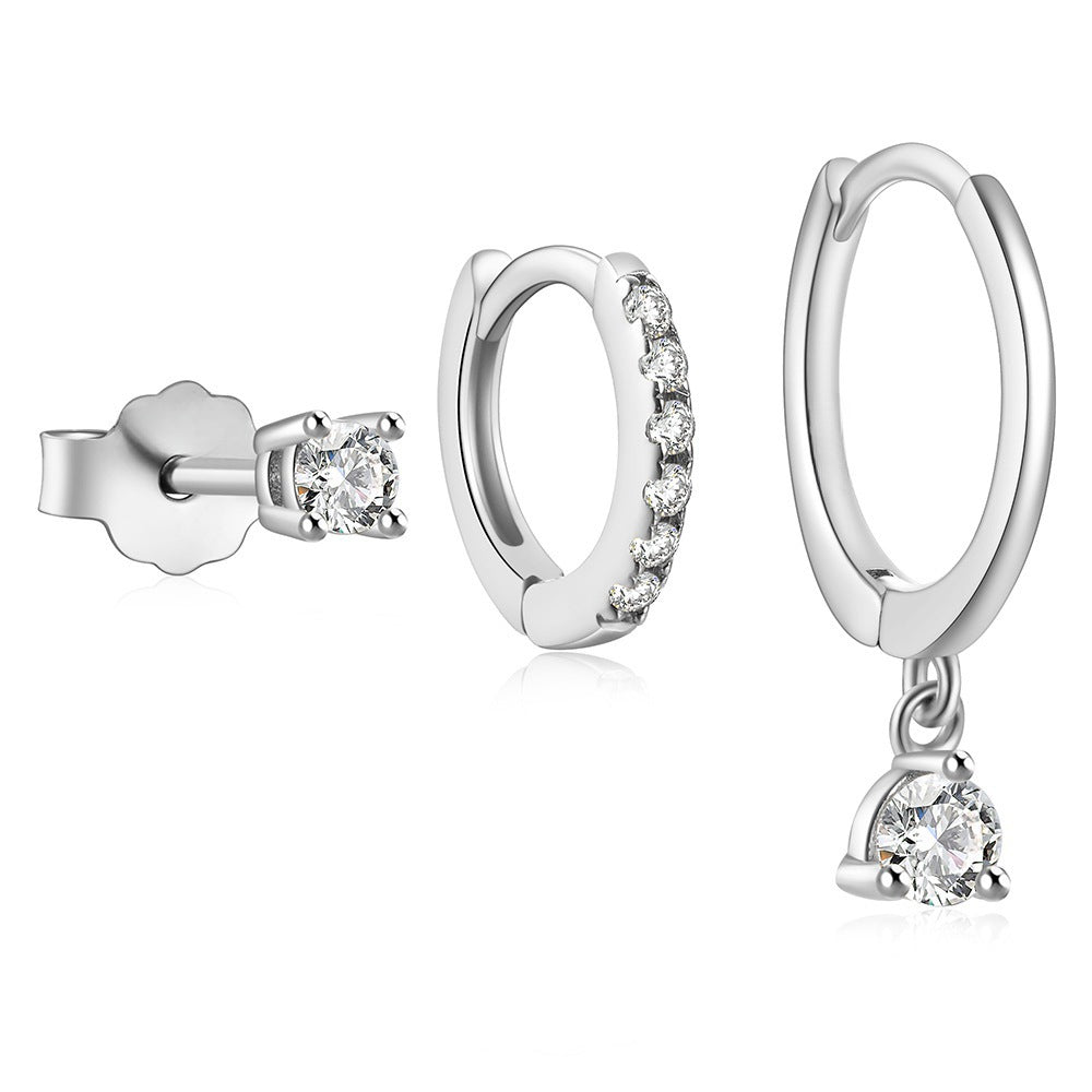 3 Pairs Minimalist Hoop Earrings