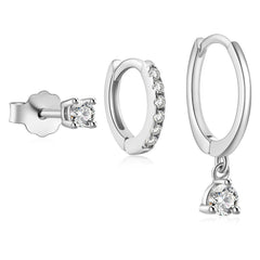 3 Pairs Minimalist Hoop Earrings