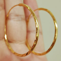 Gold Shimmer Hoop Earrings