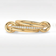 Triple Interlocking Zircon Ring