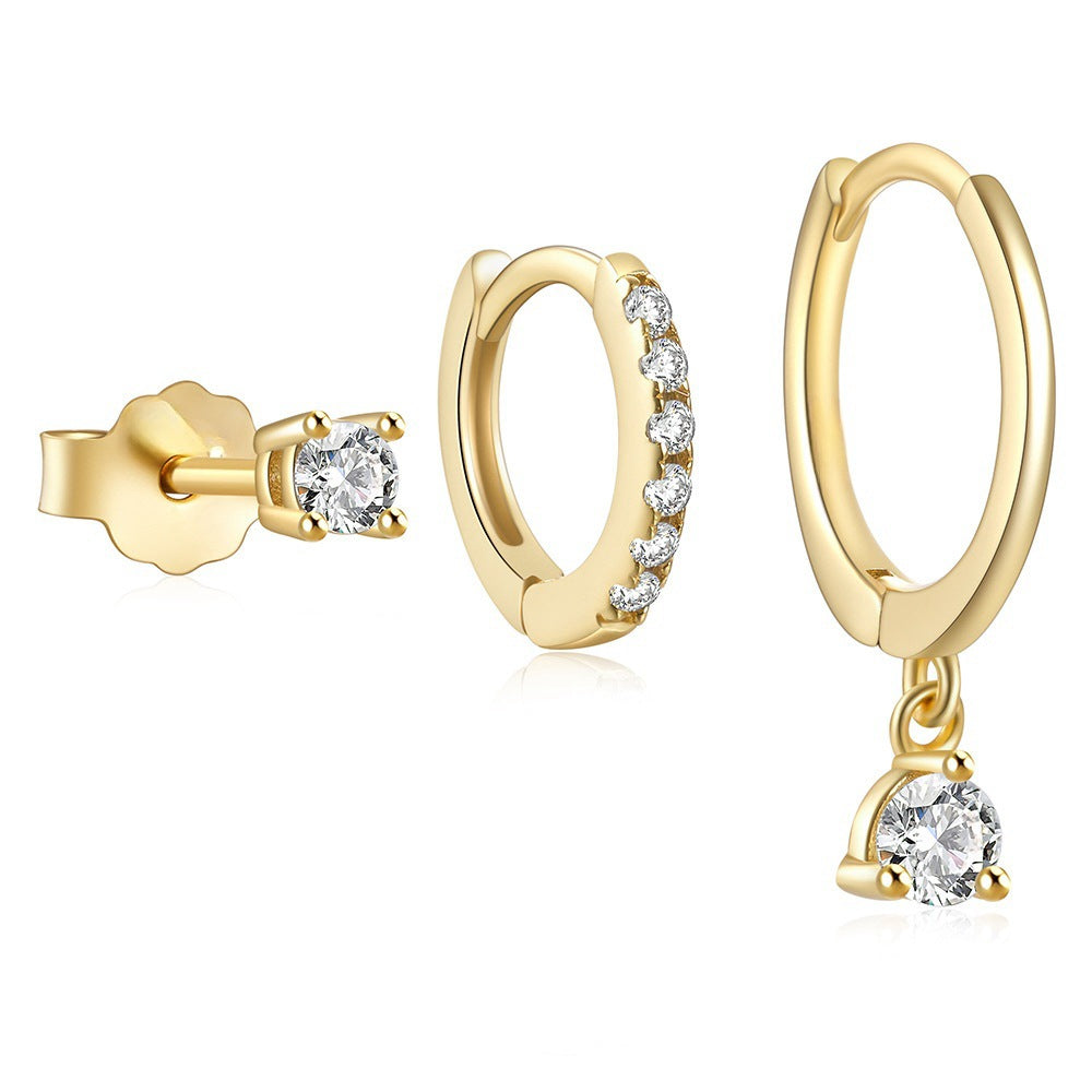 3 Pairs Minimalist Hoop Earrings