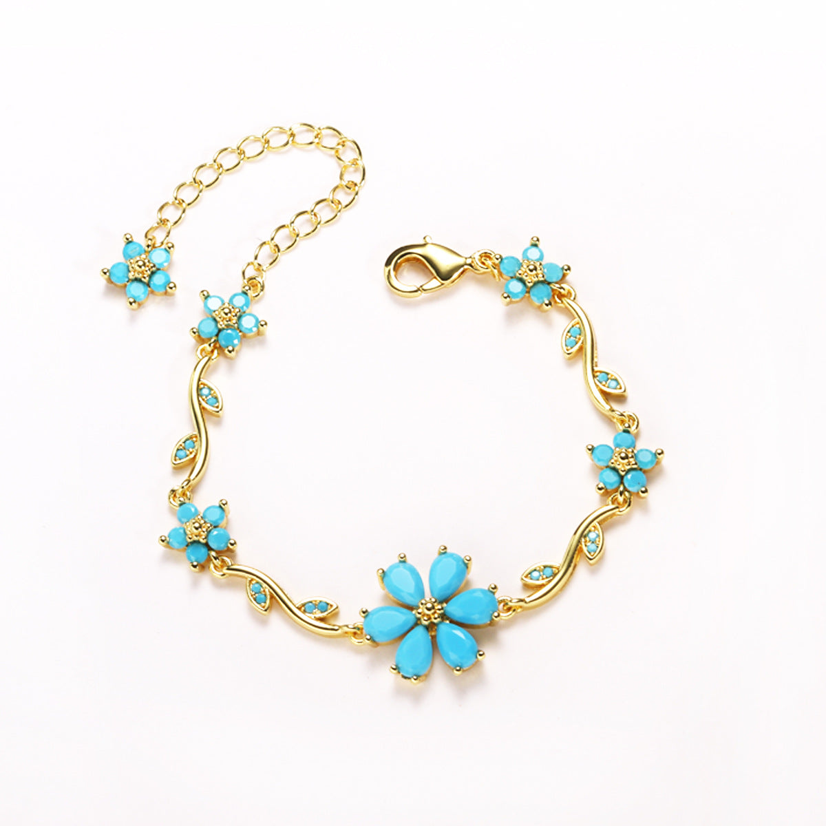 Blooming Crystal Flower Bracelet
