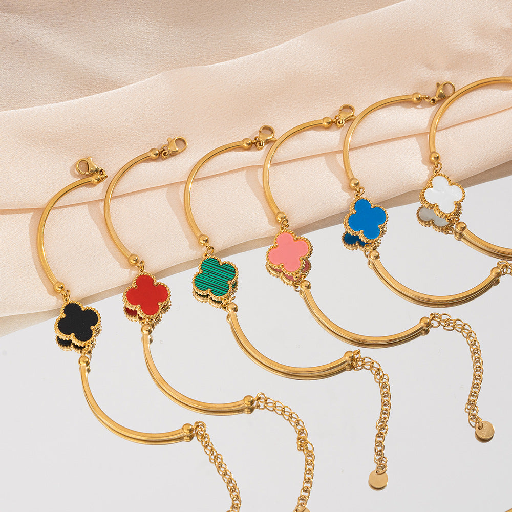Waterproof Clover Bangle