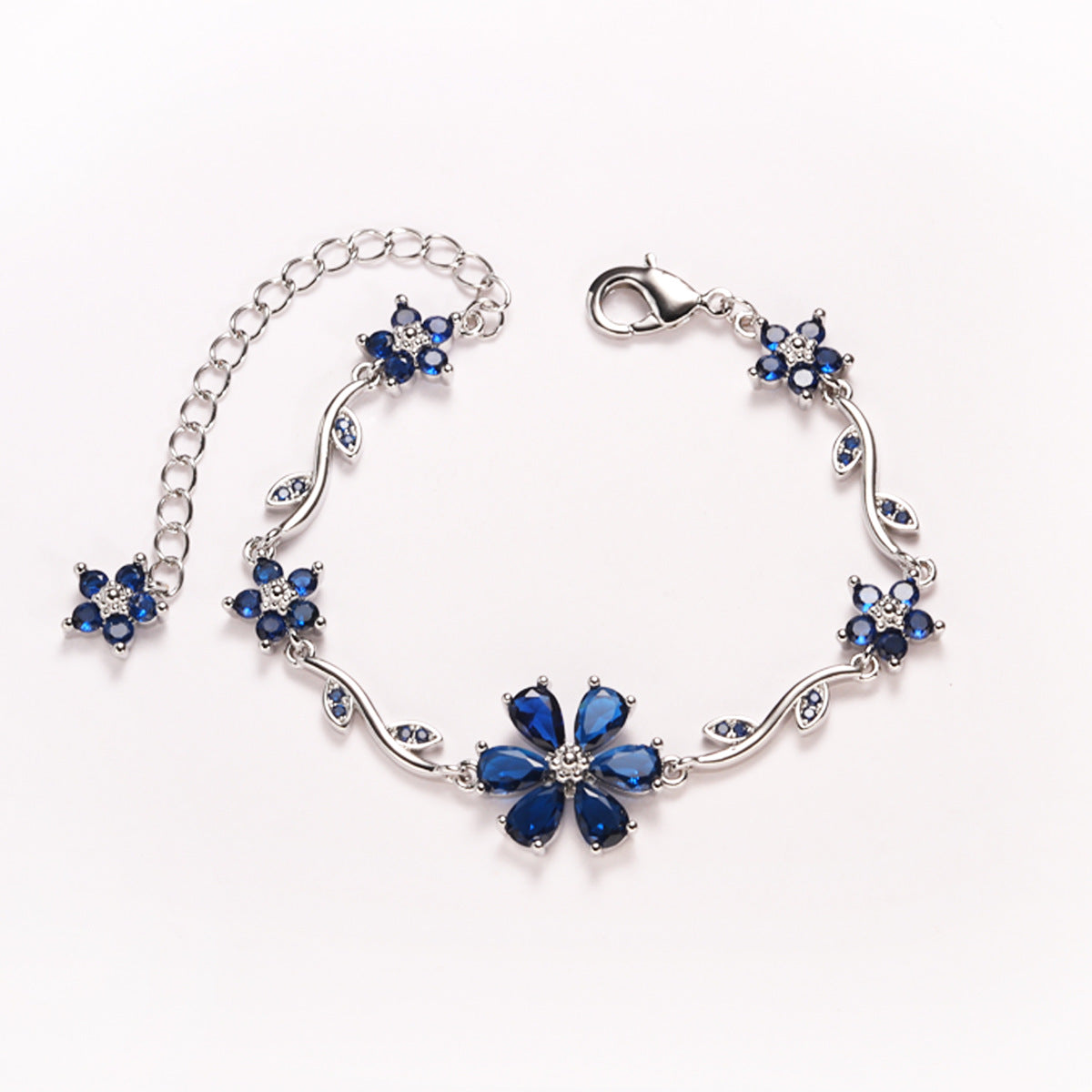 Blooming Crystal Flower Bracelet