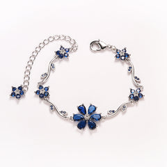 Blooming Crystal Flower Bracelet