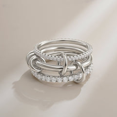 4-Layer Interlocking Zircon Ring