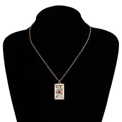 Tarot Card Enamel Necklace
