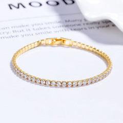 3mm Cubic Zirconia Tennis Bracelet