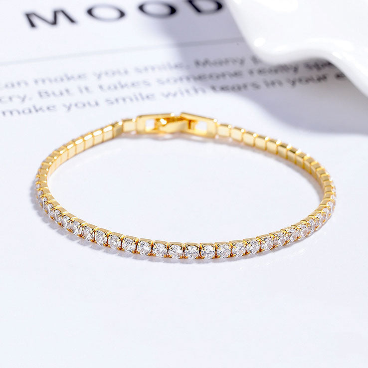 3mm Cubic Zirconia Tennis Bracelet
