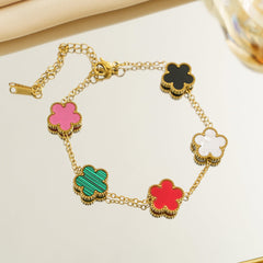 Five-Petal Flower Bracelet