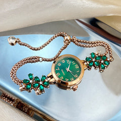 Crystal Floral Bracelet Watch
