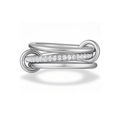 Triple Interlocking Zircon Ring