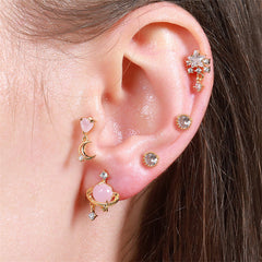 Sweet Pink Love Earrings Set