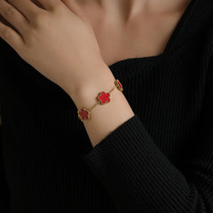 Five-Petal Flower Bracelet