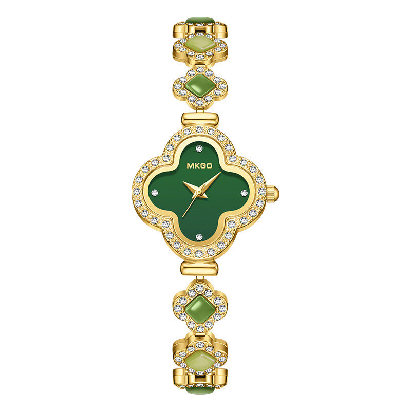Jade Clover Waterproof Watch