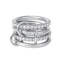 4-Layer Interlocking Zircon Ring