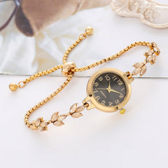 Sparkling Leaf Bracelet Watch