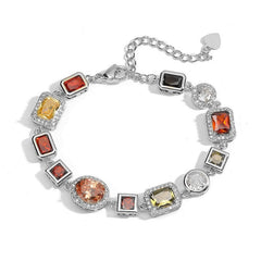 Colourful Square Crystal Necklace