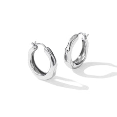Textured Gold Hoop Earrings