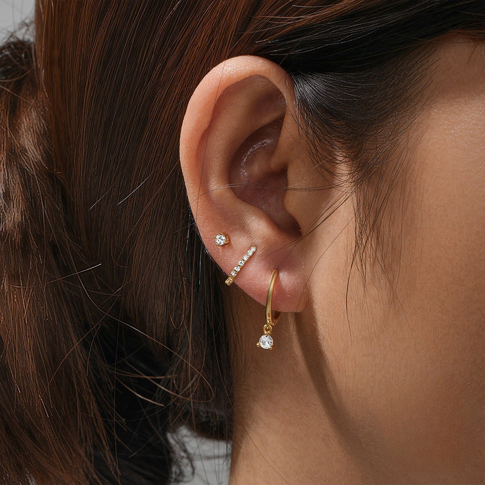 3 Pairs Minimalist Hoop Earrings