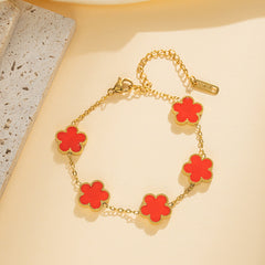 Five-Petal Flower Bracelet