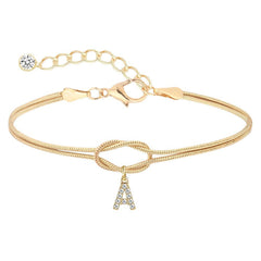 Knot & Initial Bracelet