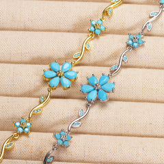 Blooming Crystal Flower Bracelet