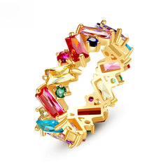 Colourful CZ Stackable Ring