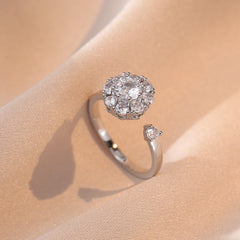 Spinning CZ Open Ring