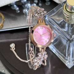 Crystal Floral Bracelet Watch