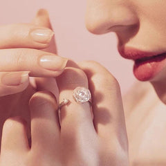 Spinning CZ Open Ring
