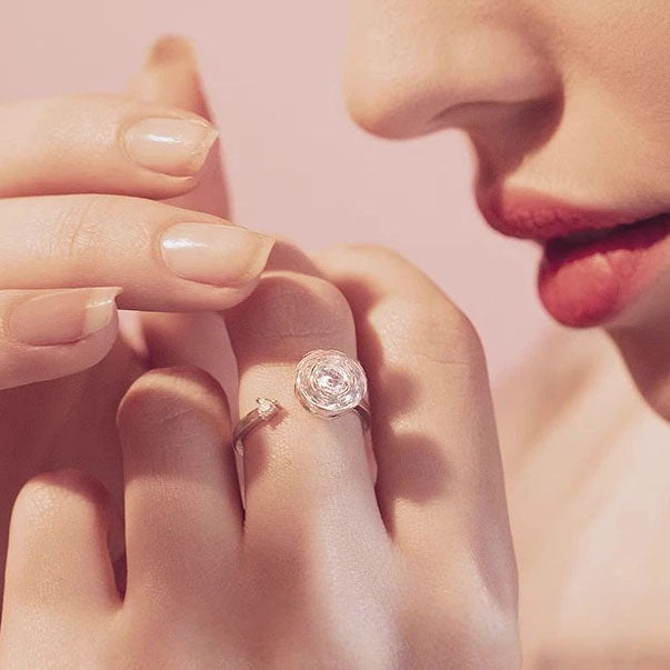 Spinning CZ Open Ring