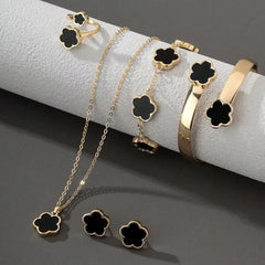 Five-Piece Flower Jewellery Set